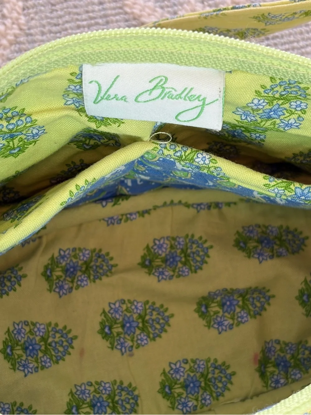 Vera Bradley Citrus Elephant Quilted Shoulder Bag & Matching Wallet Set
